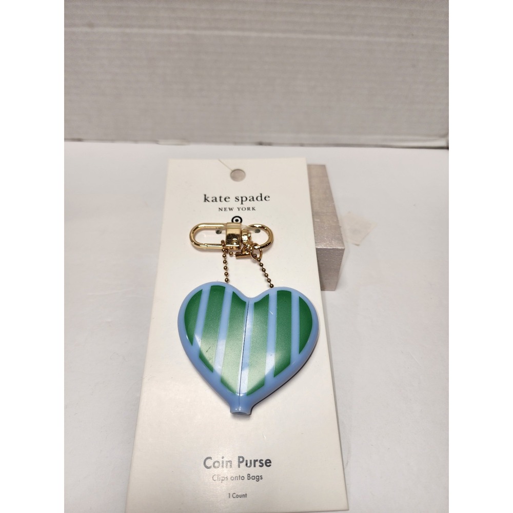 Brand new Kate‎ Spade New York x Target striped heart coin purse bag tag